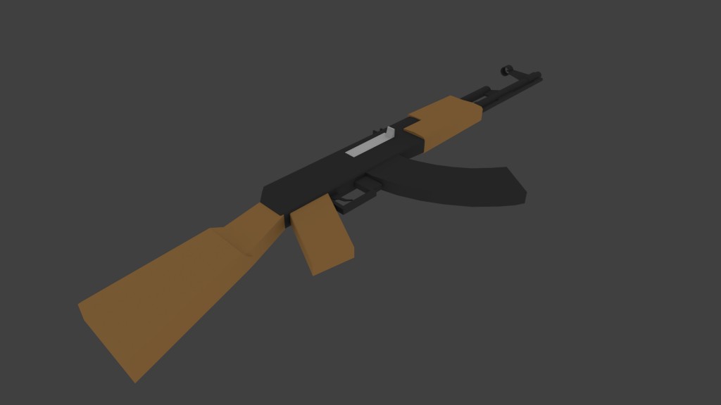 AK-47 (low poly) preview image 1